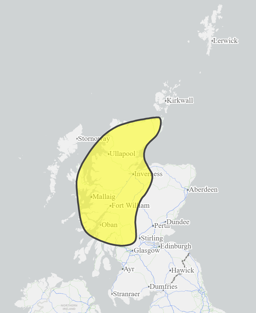 This is a map of Scotland showing Yellow - Argyll and Bute, Caithness and Sutherland, Central, Easter Ross and Great Glen, Findhorn Nairn Moray and Speyside, Skye and Lochaber, Tayside, Wester Ross. 