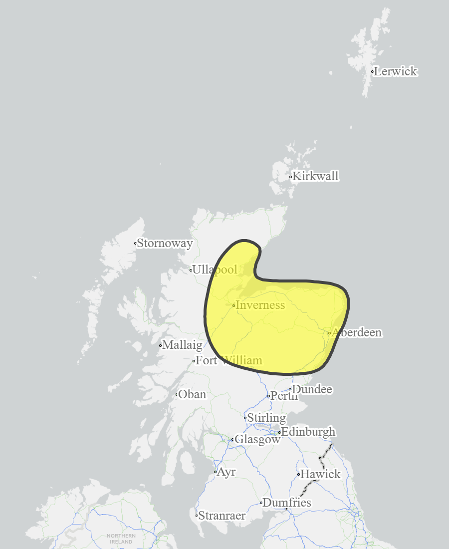 This is a map of Scotland showing Yellow - Aberdeenshire and Aberdeen City, Caithness and Sutherland, Dundee and Angus, Easter Ross and Great Glen, Findhorn Nairn Moray and Speyside, Skye and Lochaber, Tayside. 